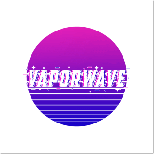 Vaporwave Retro Synth Style Posters and Art